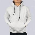 Men Plain Winter Hoodie (White). 