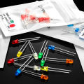 Diffused 3mm Led Diode Kit White Red Green Blue Yellow Orange 2V 3V Bulb Light Emitting Assortment Set Diy Arduino Circuit. 