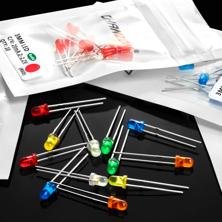 Diffused%203mm%20Led%20Diode%20Kit%20White%20Red%20Green%20Blue%20Yellow%20Orange%202V%203V%20Bulb%20Light%20Emitting%20Assortment%20Set%20Diy%20Arduino%20Circuit%20-%20Image%203