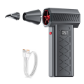 High- 130000RPM Electric Air Duster 6-Gear Speed Portable Dust Blower LED Light Safety Hammer Mini Turbo Fan. 