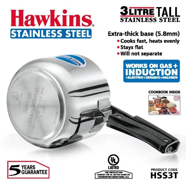 Hawkins%20Stainless%20Steel%20Induction%20Compatible%20Pressure%20Cooker%20(Tall),%203%20Litre,%20Silver%20(HSS3T)%20-%20Image%203