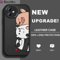 Jizetin for iPhone 11 Back Cover Funny Bear PU Leather For Girls Boys Soft Phone Case. 