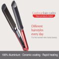 Professional Flat Iron Electric Hair Straightening Comb Hair Curler Ironing Fast Warm-up Thermal With Ceramic Heating Plate Curl. 