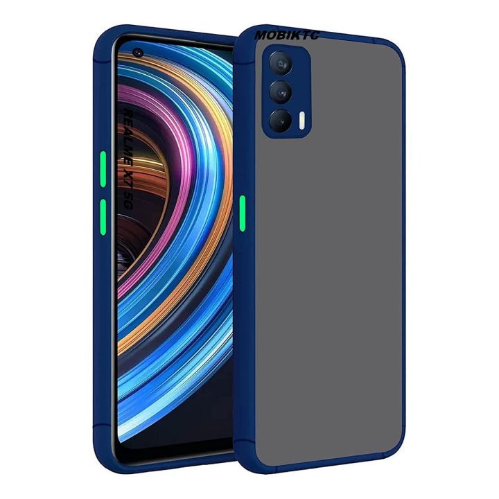 Realme X7 Max (5G)/  Realme GT Back Smoke cover Translucent Shock Proof Smooth Rubberized Matte Hard Back Case