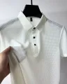 Summer Stylish Ice Silk Fabric Polo T-Shirt For Men. 