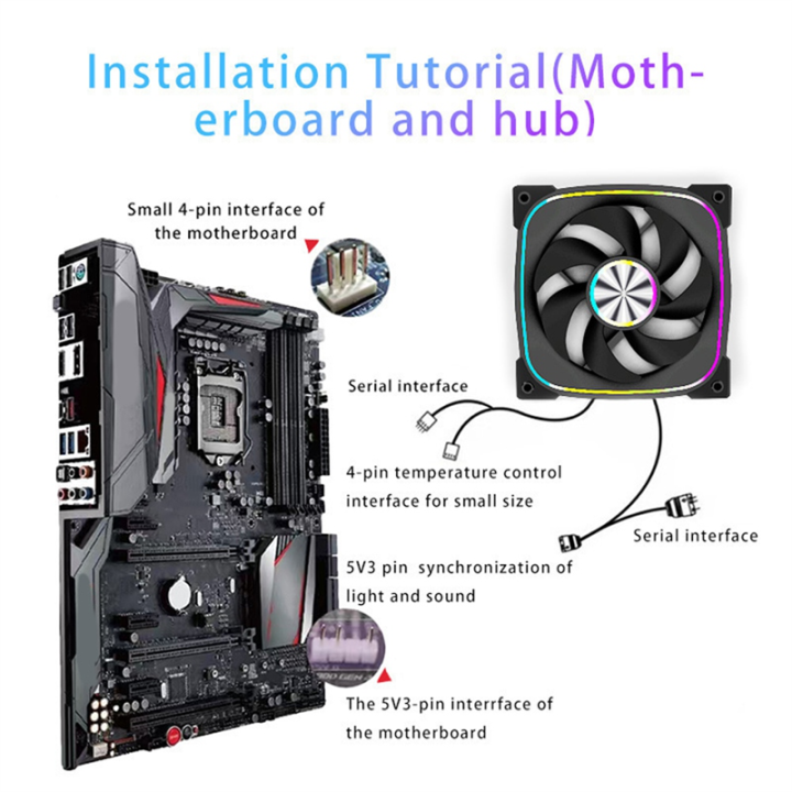 Desktop%20Case%20Cooling%20Fan%2012cm%20ARGB%20Chassis%20Fan%20Temperature%20Controlled%20Silent%20PWM%205V%203-Pin%20-%20Image%204