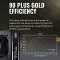 Cooler Master MWE Gold 850 V2 Full Modular, 850W, 80+ Gold Efficiency, 2 EPS Connectors, 120mm HDB Fan, Semi-Fanless Operation. 