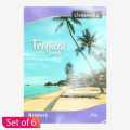Classmate Tropical Beach Printed Note Book A4- Copy 294X206MM Set Of 6. 