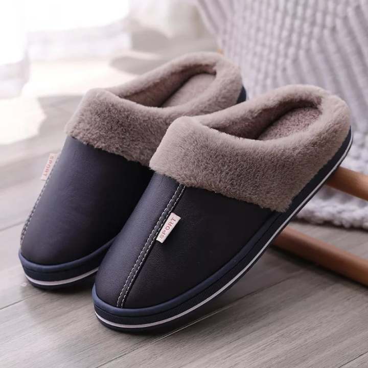 Pu%20Waterproof%20Slippers%20Winter%20Plush%20Keep%20Warm%20Flat%20Home%20Shoes%20Soft%20Comfort%20Shoes%20Sewing%20Interior%20Slipper%20For%20Women%20-%20Image%202