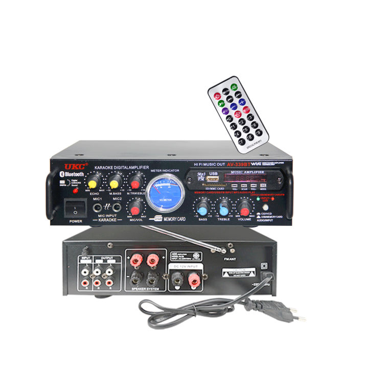 Thumkeli-UKC AV-339BT Amplifier With Bluetooth FM, Usb, MIC | Daraz.com.np