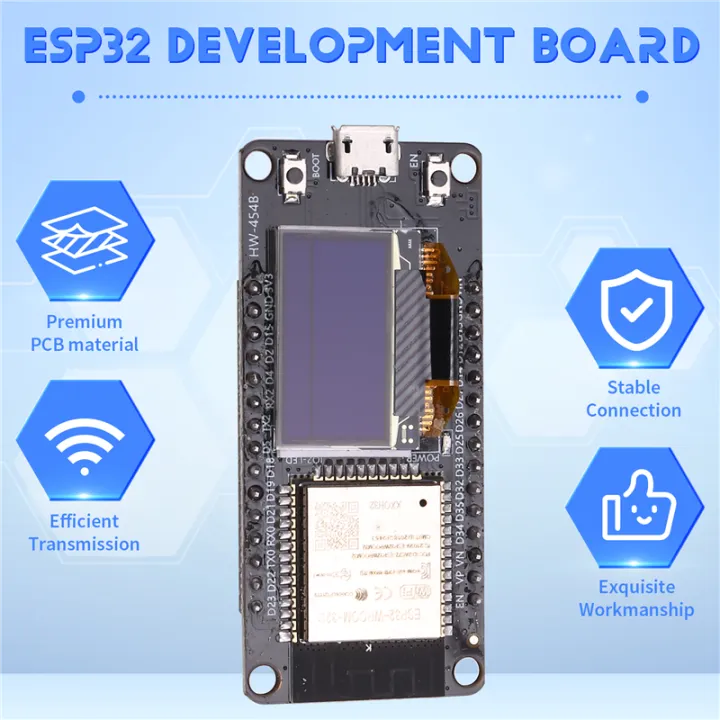 ESP32 ESP-WROOM-32 WIFI Development Board Module CH340 with 0.96 OLED ...