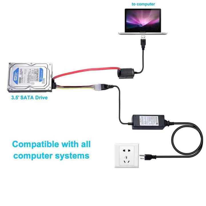 USB%202.0%20to%20SATA/PATA/IDE%20Adapter%20Converter%20Cable%20for%20Hard%20Drive%20Disk%202.5"%203.5%20Hard%20Drive%20FE%20for%20Hard%20Drive%20Disk%20-%20Image%205