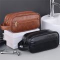 Vintage Multi Pocket Men Wash Bag Handheld Zipper Cosmetic Storage Bag Waterproof Large Capacity Makeup Pouch Trips. 