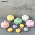 DISICHEN 【2025 Version】 Mini Candle Jar Silicone Mold DIY Round with Lid Plaster Flower Pot Molds Resin Concrete Storage Box Making Home Decor Supplies. 