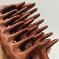 fasdaga 6X Hair Comb for Detangling - Wide Tooth Wood Comb for Curly Hair - No Static Natural Wooden Sandalwood Comb. 