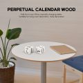 Vintage Wood Perpetual Calendar Shabby Chic Blocks Desktop Calendar Rustic Wooden Squares Calendar Home Office Black. 