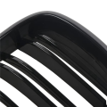 FORIDE 2X Glossy Black Front Hood Kidney Grille Grill Dual Line for E39 5-Series 525 528 1995-2004 51137005837 51137005838. 