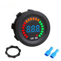 NEW 【Innovative design】12v Dc Voltmeter Colorful Screen Led Digital Display Waterproof Volt Meter Gauge For Motorcycle Car Boat Yacht. 