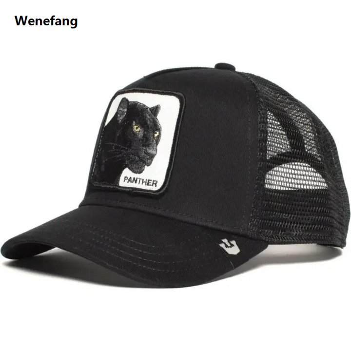 Wenefang%20American%20Style%20Summer%20Animal%20Baseball%20Cap%20For%20Women%20Men%20Sun%20Protection%20New%20style%20Mesh%20Embroidery%20Truck%20Driver%20Black%20Panther%20Wolf%20Hat%20-%20Image%206