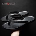 DEKABR 2026 New Summer Beach High Quality Genuine Hide Slippers Flip Flop Comfortable Lightweight Outdoor Men Shoes. 