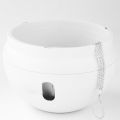 OYPFXMI 4Pcs Plastic Hanging Planter Self Watering Basket with Hooks, Hanging Flower Pot with Detachable Base White. 