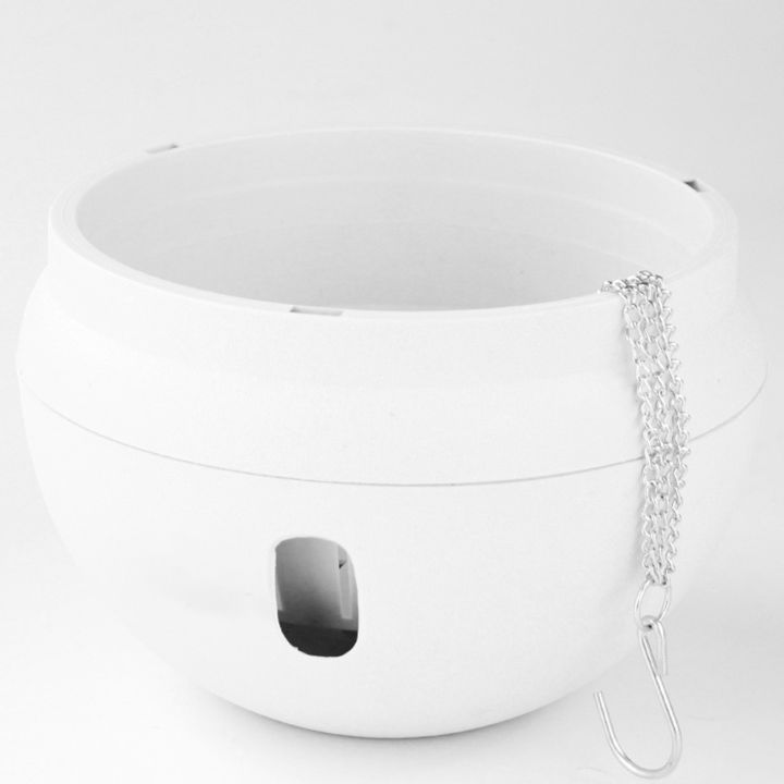 OYPFXMI%204Pcs%20Plastic%20Hanging%20Planter%20Self%20Watering%20Basket%20with%20Hooks,%20Hanging%20Flower%20Pot%20with%20Detachable%20Base%20White%20-%20Image%202