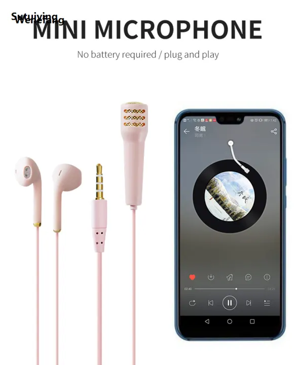 Wenefang%20Sutuiying%20Mini%20Karaoke%20Wired%20Earphone%20HD%20Mic%20All-in-one%20Stereo%203.5mm%20AUX%20in-Ear%20Sales%20promotion%20New%20style%20Headset%20K-Song%20Headphone%20For%20Singing%20Live%20Broadcast%20Music%20-%20Image%203