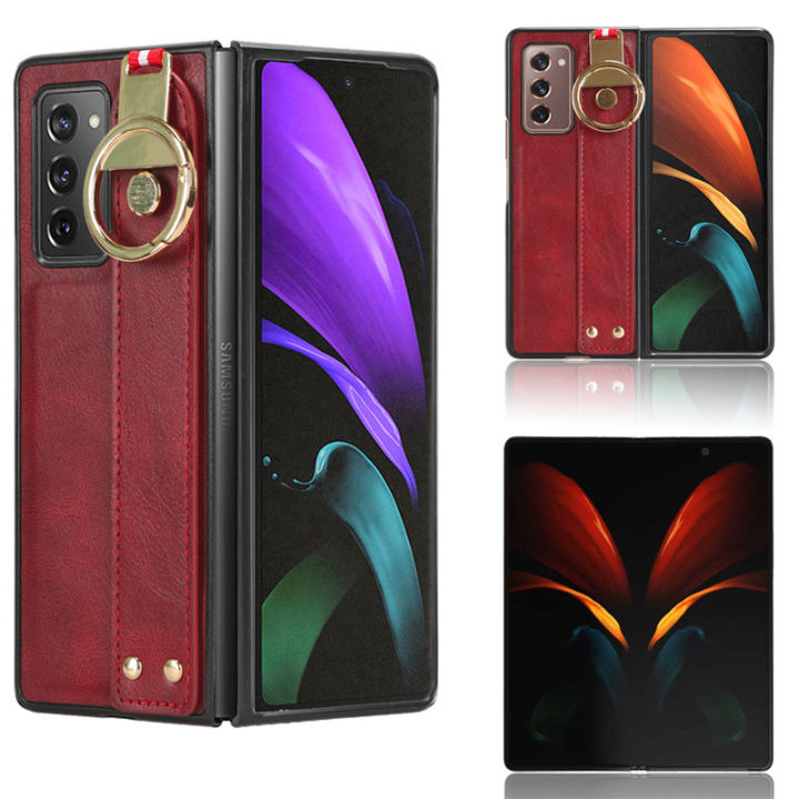 Samsung%20Galaxy%20Z%20Fold%202%20Phone%20Case,Wristband%20Strap%20Kickstand,handstrap%20Grip%20Loop%20Strap%20Leather%20Case%20for%20Samsung%20Galaxy%20Z%20Fold%202%20-%20Image%203