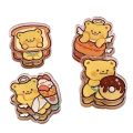 Cute Butter Bear PP Clip Dessert series Colorful Paper Clamp Double Sided Cartoon Acrylic Binder Clip Students. 