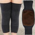 Long Unisex Knee Cover with Fur Inside - Knee Pain Relief Knee Warmer. 