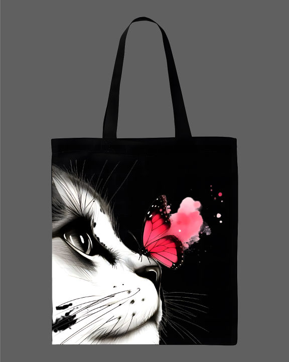 Cat%20&%20Butterfly%20Printed%20Cotton%20Tote%20Bag%20%E2%80%93%20Black%20&%20White%20-%20Image%202