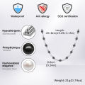 Pearl Bead Necklace for Men Boys,Natural Hematite Beaded Collars,Hip Hop Simple Jewelry Gifts. 