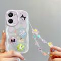 For Huawei Nova 10 SE Phone Case 3D Cute Animal Cartoon Patterns + Beautiful Flower Bracelet Soft Case. 