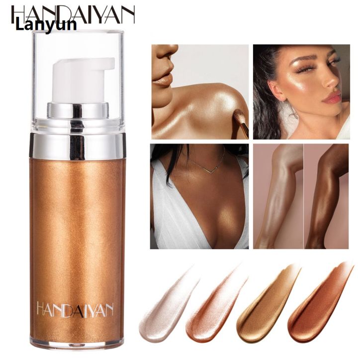 Lanyun%20HANDAIYAN%20Shimmer%20Liquid%20Face%20Body%20Highlighter%20Cream%20Waterproof%20Fashion%20Brighten%20Modification%20Concealer%20Makeup%20Cosmetic%20-%20Image%203