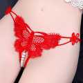 Women  Low Waist Open Cut Pearl Massage Thong Panty -1pc. 