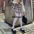 Difutagui Solid Color Pantyhoses for Women Thigh High Waisted JK Lolita Original Cute Thin Stockings Black White Medias Pantyhose Socks. 