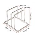 Durable Stainless Steel Cutting Board Holder Rustproof 2 Sectional Pot Lid Stand Space Saving Chopping Board Organizer. 