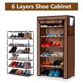 6 Layers Shoe Rack Portable And Folding (60 X 30 X 108 Cms). 
