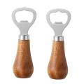 OYPFXMI Stainless Steel Beer Bottle Opener with Wood Handle, Kitchen Tools, Anniversary Wedding Gift Silver. 