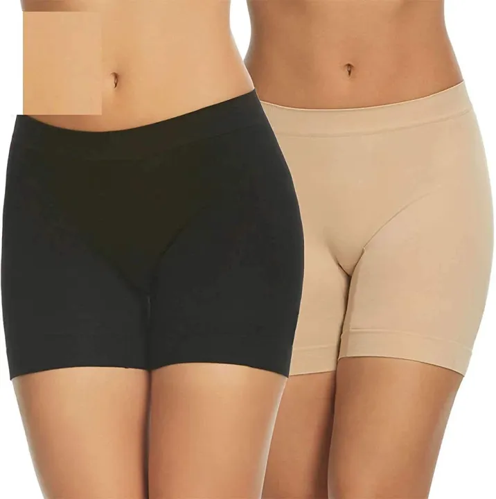 Pack%20of%202%20Black%20Seamless%20Slip%20Short/Slacks%20For%20Women%20-%20Image%204