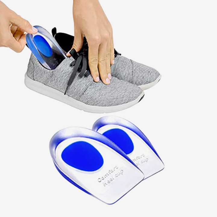 Unisex Silicone Gel Heel Pad Protector Insole Cups For Heel