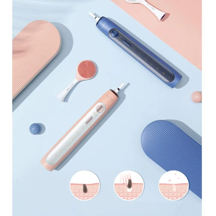 SOOCAS%20Gentle%20Facial%20Cleansing%20Brush%20Food%20Grade%20Silicone%20High-density%20Soft%20Fine%20Bristles%20Fit%20with%20X1/X3/X5%20Electric%20Toothbrush%20from%20Ecosystem-Gray%20-%20Image%202