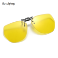 Sutuiying KLASSNUM Men Polarized Clip On Sunglasses Women Flip Up Sunglasses High Quality Square Cut Edge Lenses Driving Night Vision Fishing Goggle. 