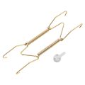 ARELENE 20 Pieces 6 Inch Plate Hangers Wall Plate Hangers Brass Wire Plate Holders with 20 Pieces Wall Hooks. 