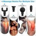 Fascial Gun Muscle Massage Gun | Deep Tissue Massager Electric Machine | 6 Speeds, 4 Heads, High Frequency Vibration. 