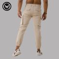 Wraon Cream Drawstring Elastic waist Stretchable Cotton Box Joggers For Men - Fashion | Joggers For Men | Men's Wear | Joggers |. 