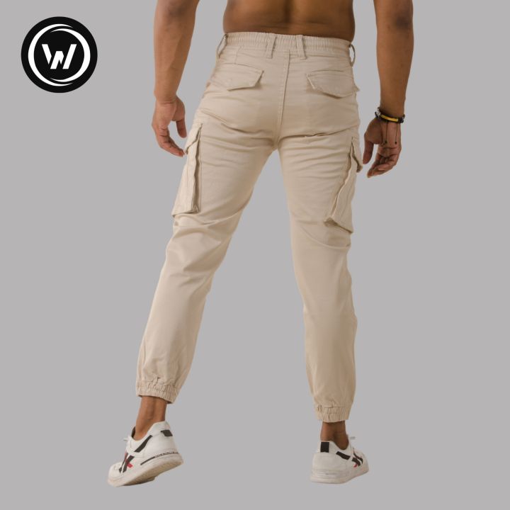 Wraon%20Cream%20Drawstring%20Elastic%20waist%20Stretchable%20Cotton%20Box%20Joggers%20For%20Men%20-%20Fashion%20%7C%20Joggers%20For%20Men%20%7C%20Men's%20Wear%20%7C%20Joggers%20%7C%20-%20Image%204