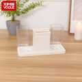 XimiVogue Off White Embossed Toiletries Holder. 