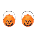 2X Pumpkin Candy Bucket,Halloween Pumpkin Bucket,Trick or Treat Pumpkin Bucket Jack Lantern Candy Basket Halloween Party. 