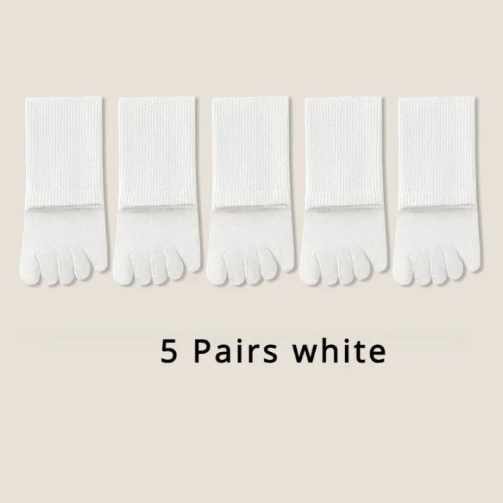 New%205%20or%2010%20Pairs%20Women%20Sports%20Toe%20Socks%20with%20Separate%20Fingers%20High%20Tube%20Five%20Finger%20Cotton%20Crew%20Socks%20Yoga%20High%20Quality%20-%20Image%207